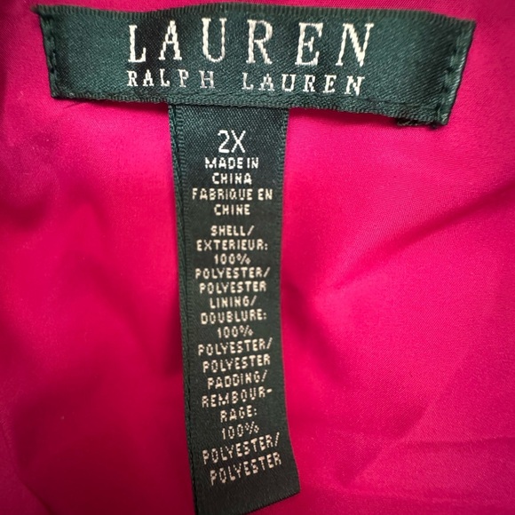 Ralph Lauren Pink Polyester Shell Vest Size 2x - Picture 2 of 2